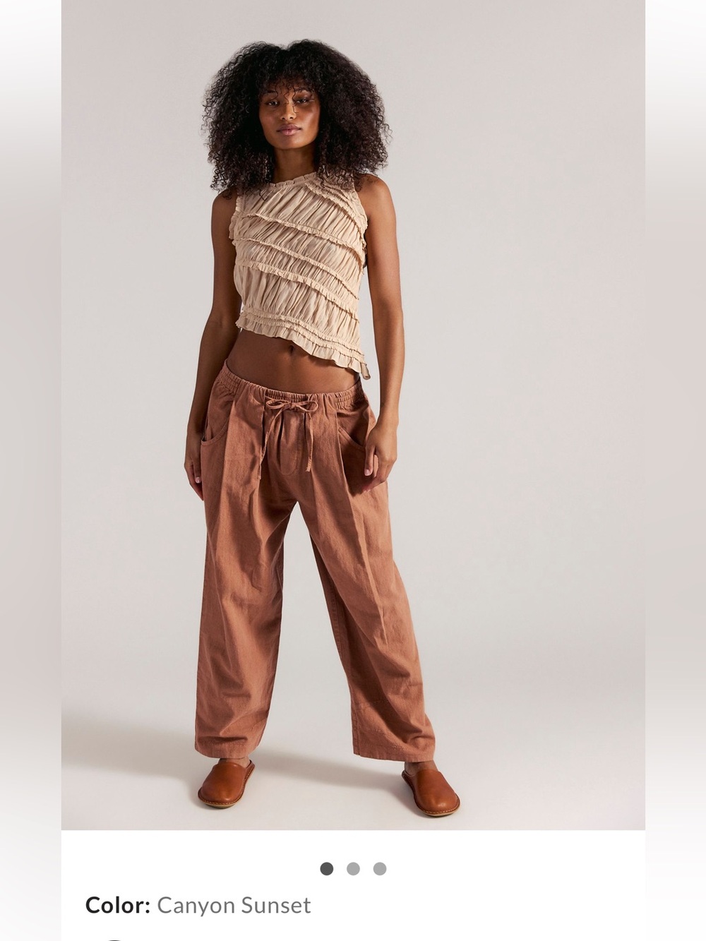 Free People Chambers Laidback Pull-On Pants in Canyon Sunset